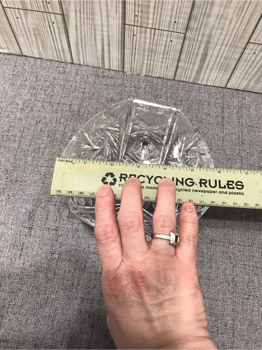Vintage cut Crystal Candy Dish.